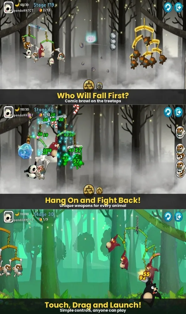 Monkey Battle: Swing Shot – Game bắn ná khỉ hài hước trên mobile