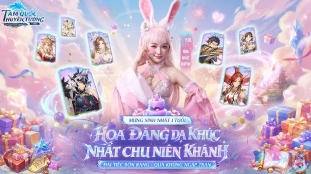 Hoa Nhật Huỳnh hóa thân Tiểu Thố, mừng đại tiệc sinh nhật 1 tuổi Tam Quốc Huyễn Tướng VNG