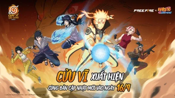 Free Fire x Naruto Shippuden trở lại với sự kiện Cửu vĩ tấn công cực cháy